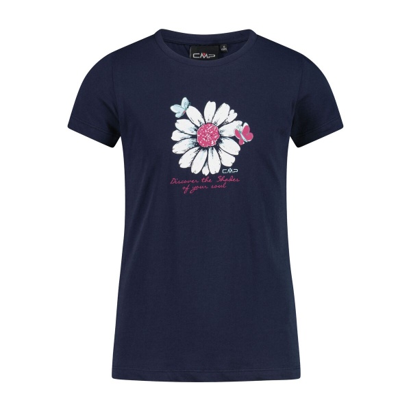 T-shirt Cmp Kid G Cotton Black Blue